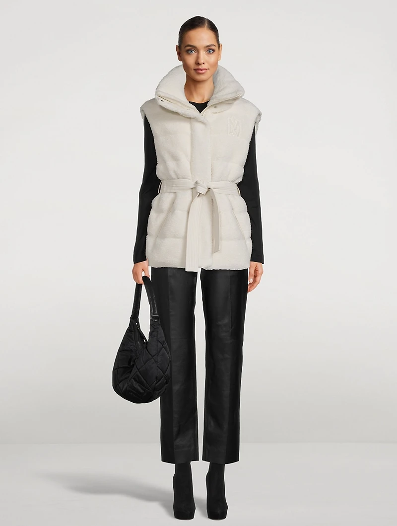 Zerina Belted Down Teddy Vest
