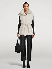 Zerina Belted Down Teddy Vest