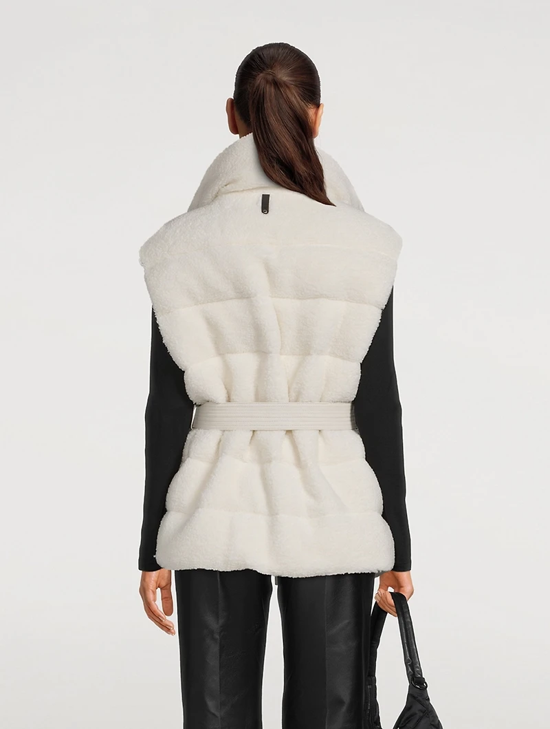 Zerina Belted Down Teddy Vest