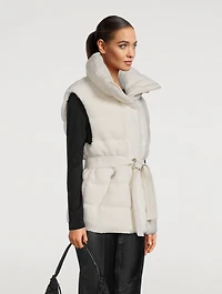 Zerina Belted Down Teddy Vest