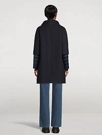 Wool-Blend Double-Layer Coat
