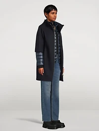 Wool-Blend Double-Layer Coat
