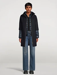 Wool-Blend Double-Layer Coat