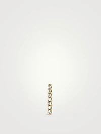 14K Gold Bar Stud Earring With Diamonds