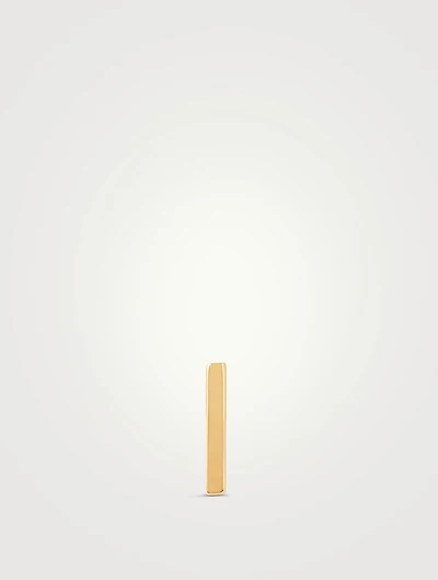 14K Gold Gold Bar Stud Earring