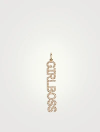 14K Gold Girlboss Necklace Charm