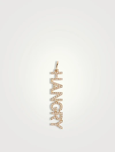14K Gold Hangry Necklace Charm