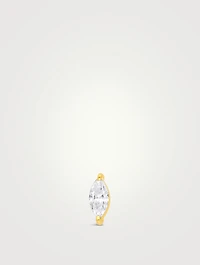 Baby 14K Gold Marquise Diamond Stud Earring