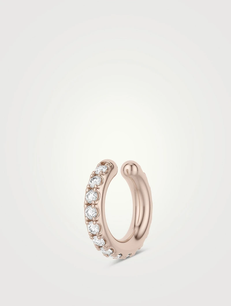 Eclipse 18K Rose Gold Ear Cuff With Diamonds