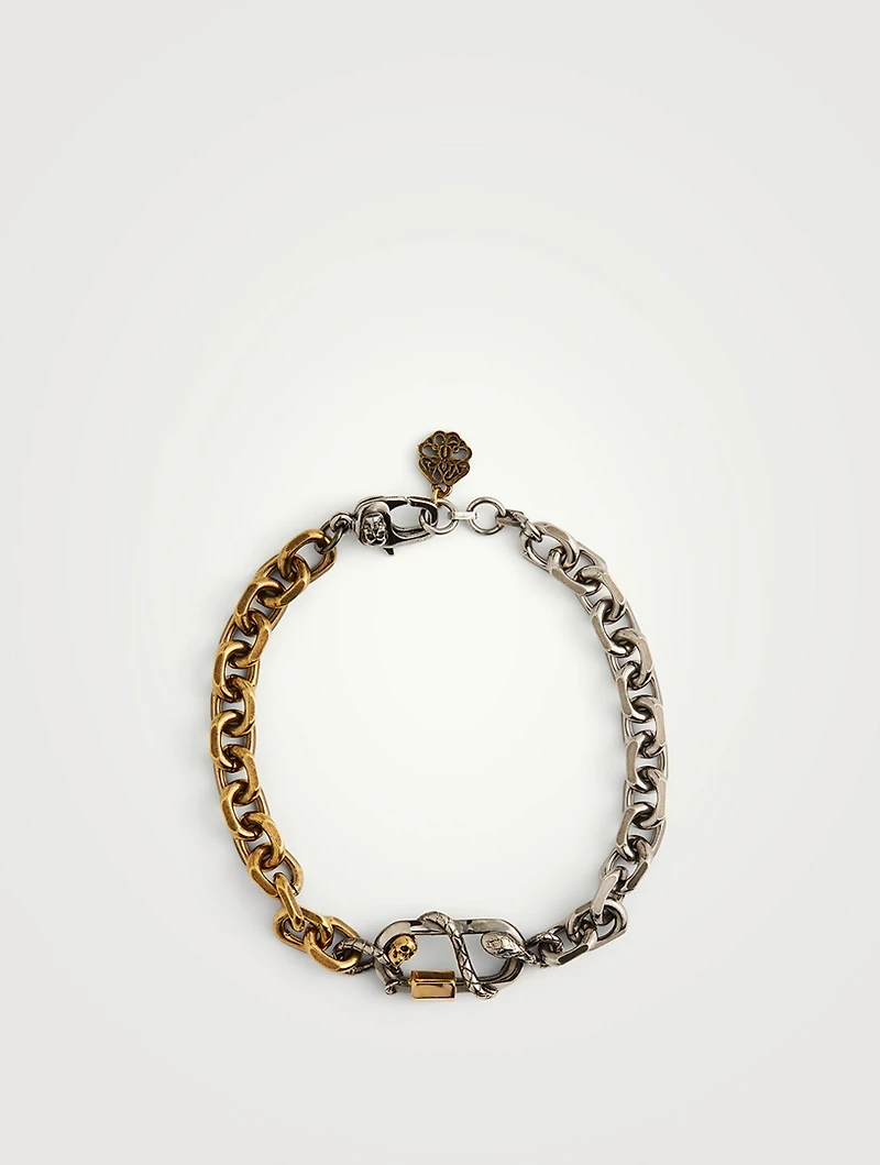 Snake And Skull Chain Bracelet