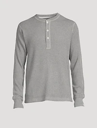Garment Dyed Waffle Henley Shirt