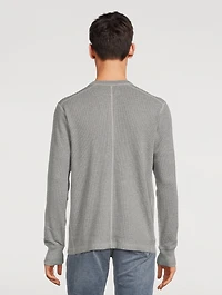 Garment Dyed Waffle Henley Shirt