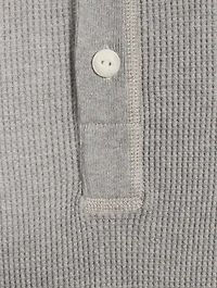 Garment Dyed Waffle Henley Shirt