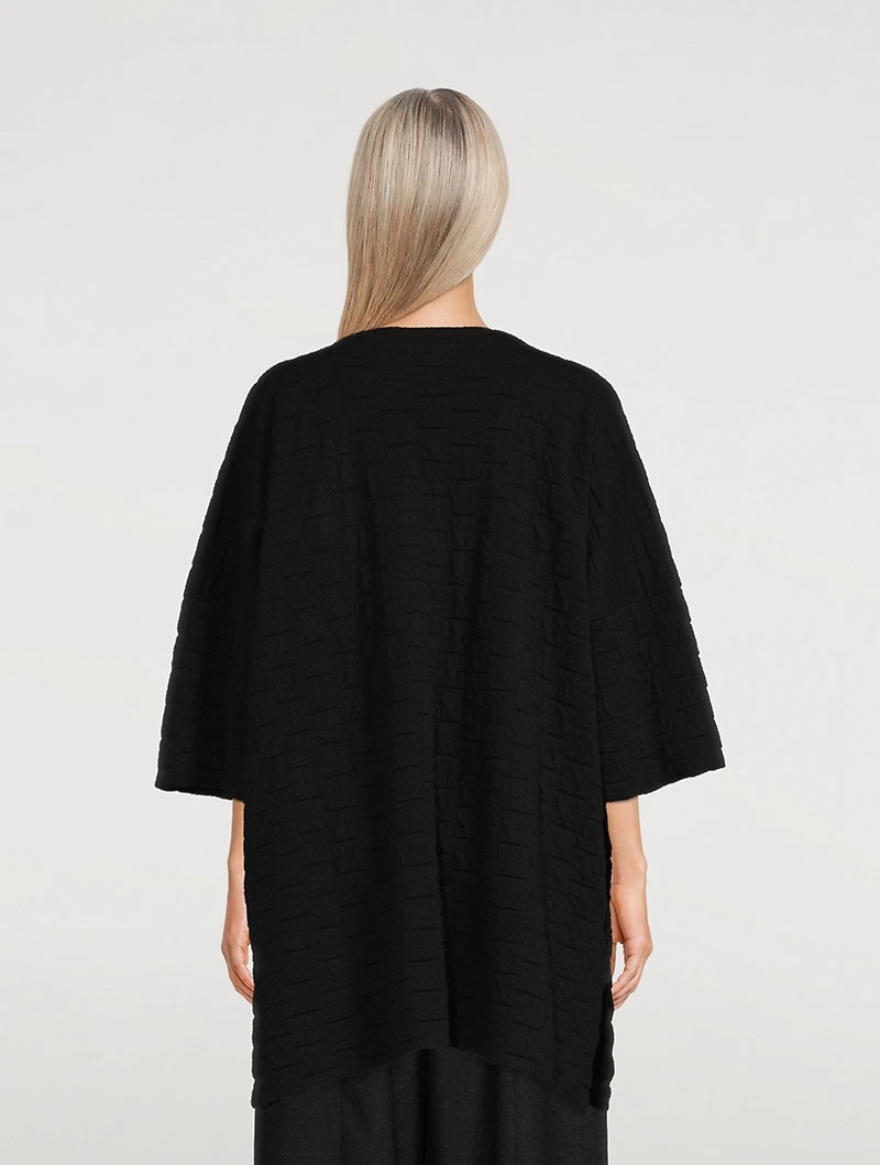 Square Three-Quarter Sleeve Top