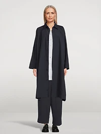 Folded-Cuff Cotton Shirt Stripe Print