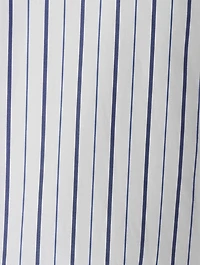 Folded-Cuff Cotton Shirt Stripe Print