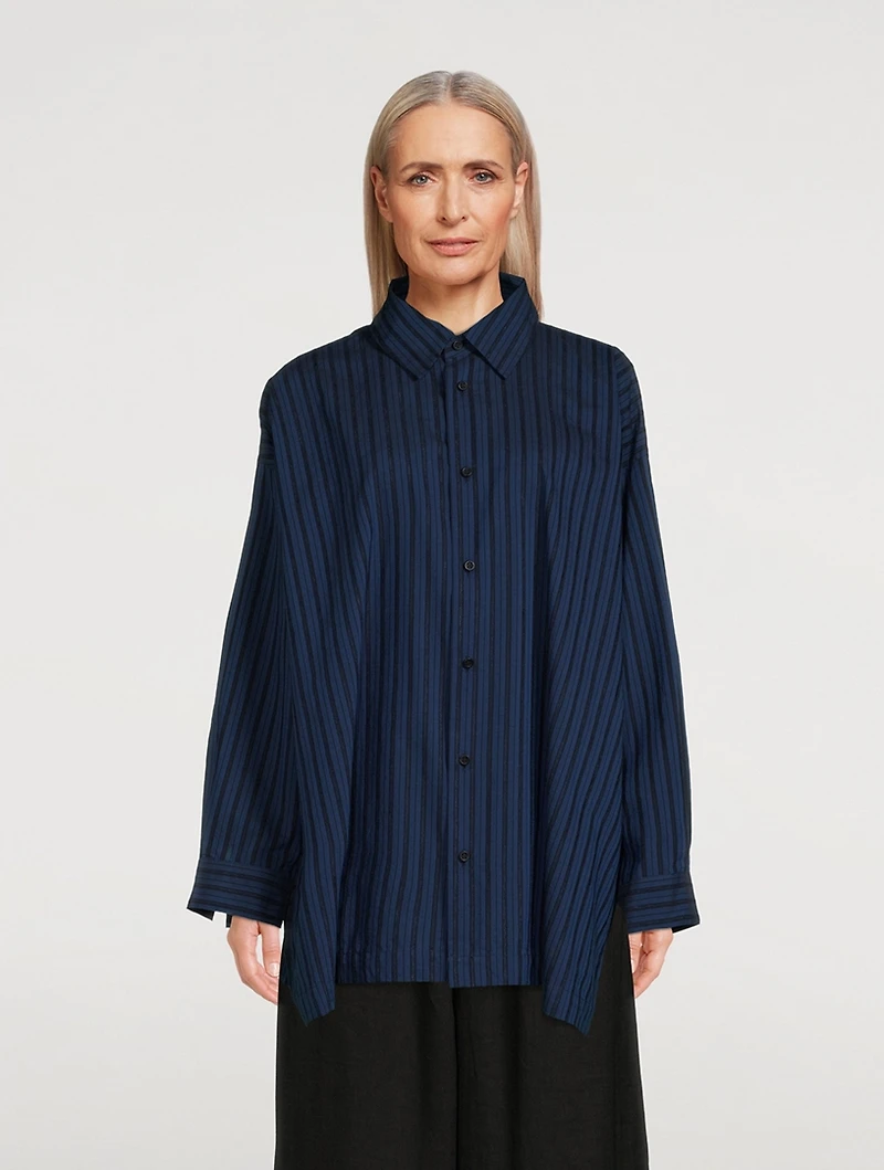 A-Line Shirt Stripe Print