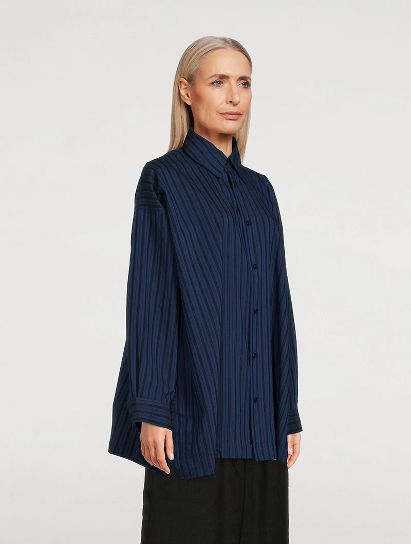 A-Line Shirt Stripe Print