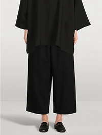 Japanese Wide-Leg Cotton Trousers