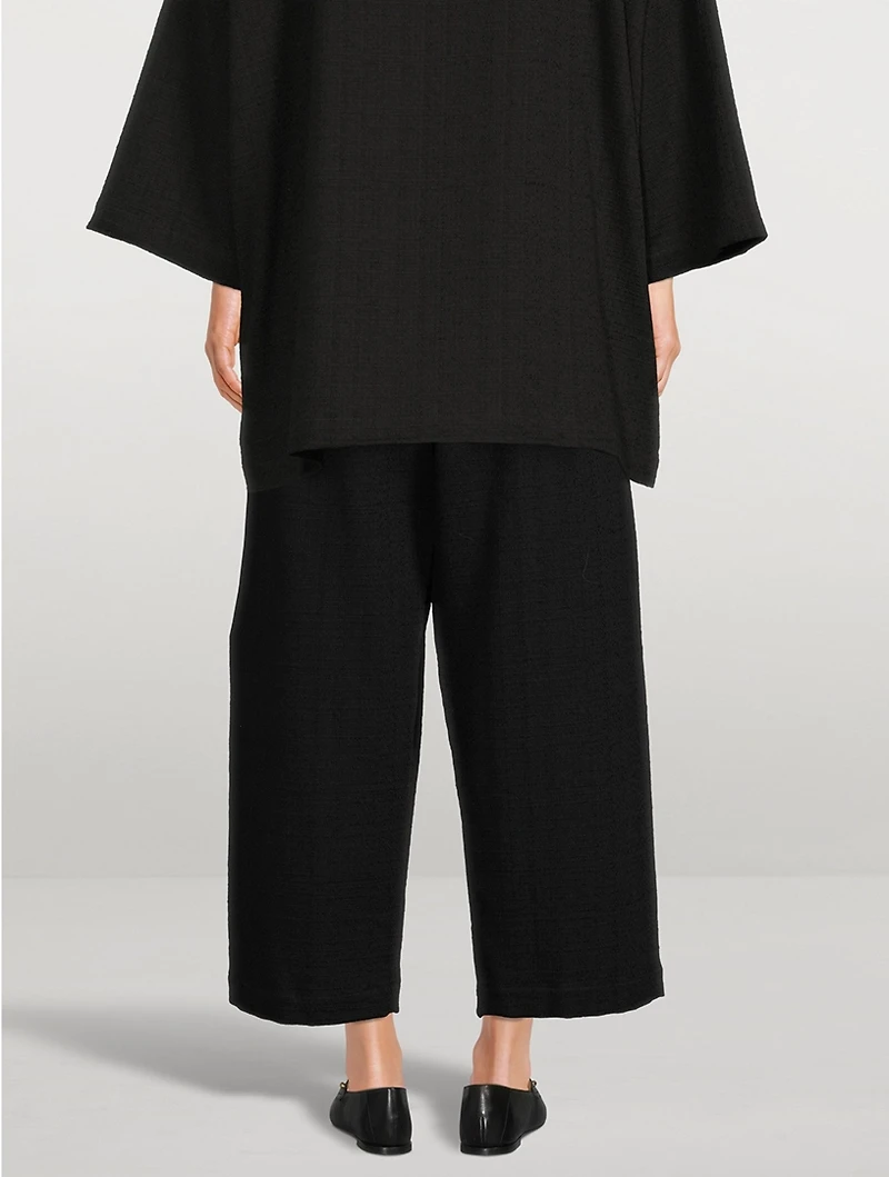 Japanese Wide-Leg Cotton Trousers