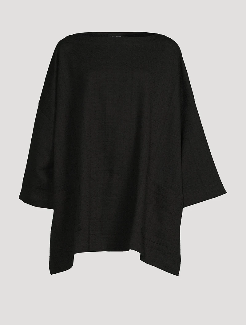 Scoopneck Cotton Poncho
