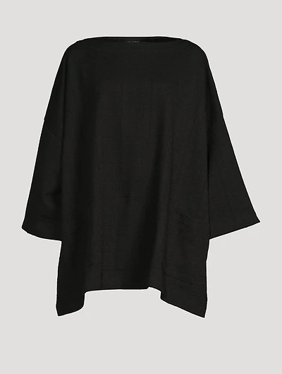 Scoopneck Cotton Poncho