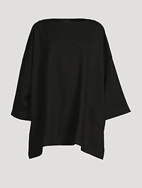 Scoopneck Cotton Poncho