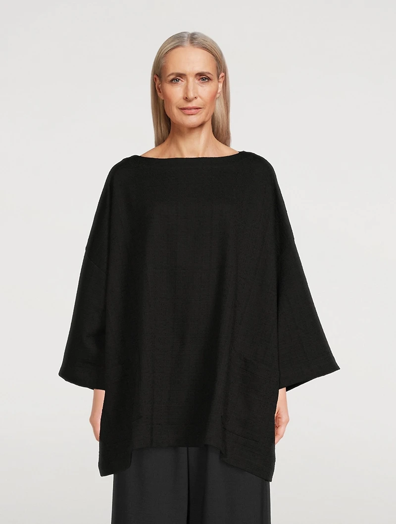 Scoopneck Cotton Poncho