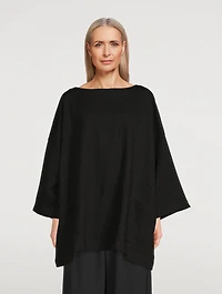 Scoopneck Cotton Poncho