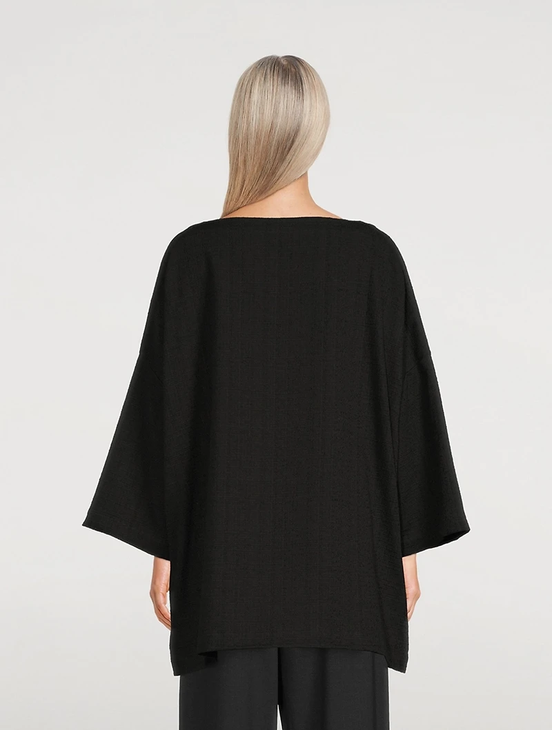 Scoopneck Cotton Poncho