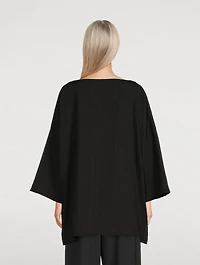 Scoopneck Cotton Poncho