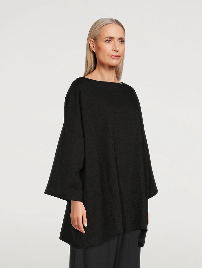 Scoopneck Cotton Poncho