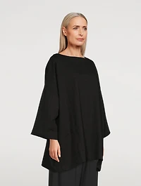 Scoopneck Cotton Poncho