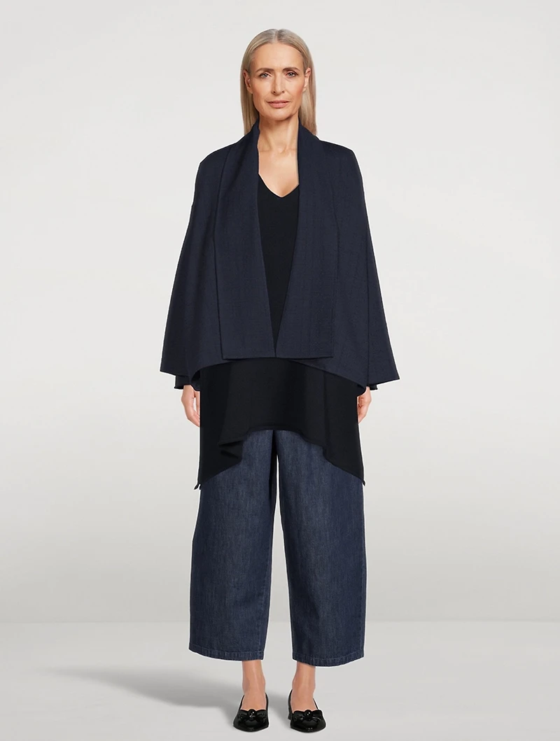 A-Line Shawl-Collar Jacket