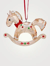Holiday Cheers Gingerbread Rocking Horse Ornament