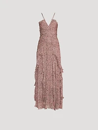Cynthia Frill Long Dress