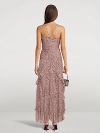 Cynthia Frill Long Dress
