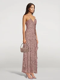 Cynthia Frill Long Dress