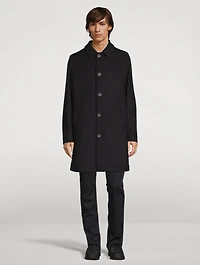 Wool-Blend Plaid Coat