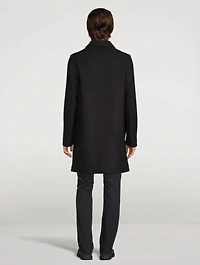 Wool-Blend Plaid Coat