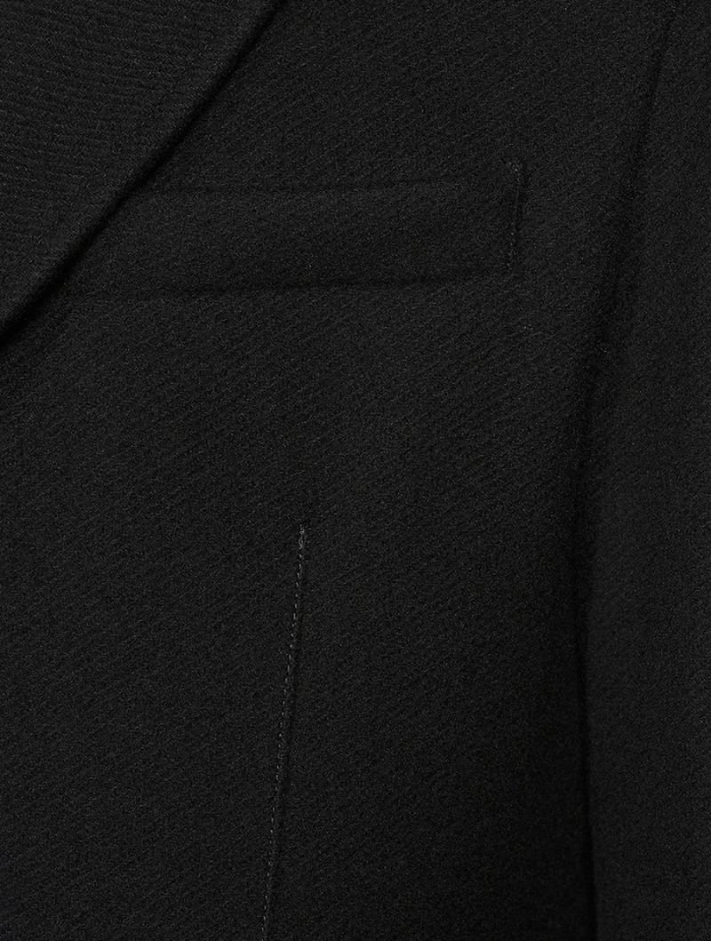 Diagonal Wool Slim-Fit Coat