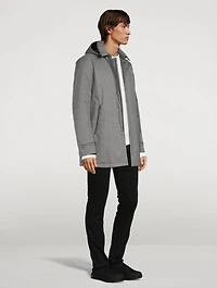 Down Car Coat With Removable Hood