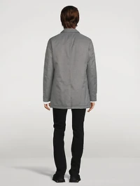 Down Car Coat With Removable Hood