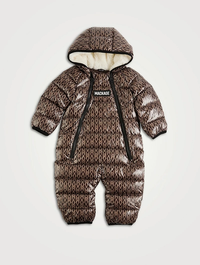 Bambi Monogram Down Snowsuit