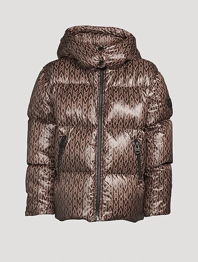 Kids Jesse Light Down Jacket Monogram Print