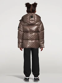 Kids Jesse Light Down Jacket Monogram Print