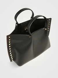 Small Rockstud Leather Tote Bag