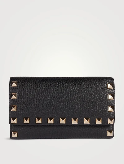 Rockstud Leather Wallet