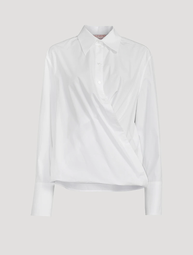 Poplin Wrap Shirt