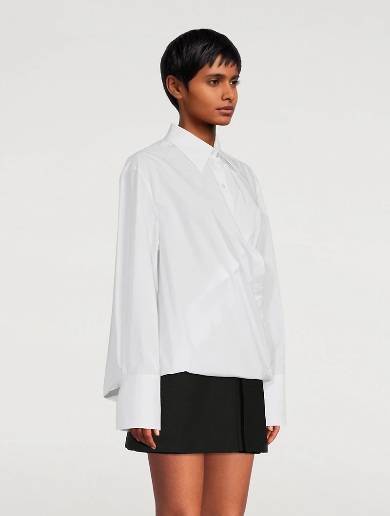 Poplin Wrap Shirt